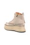 23K336 Beige Women's Sneaker - Zippered and Lace-up Boots - 4