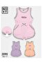 Bow and Applique Snap Fastener Zero Sleeve Children's Shorts Jumpsuit - 5