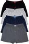 Men's Grey Color 5-Pack 100% Cotton Towel Waist Combed Boxer - 4