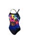 WOMEN'S TRAINING SWIMS RIBK 1PCE AF BLK/YLLW 8-11717F333 YZM UK SIZE - 7