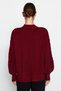 Claret Red Wide Fit Knitwear Cardigan TWOAW22HI0176 - 6