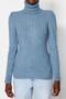Blue Soft Textured Basic Knitwear Sweater TWOAW20FV0133 - 5