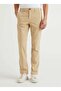 High Waist Slim Leg Regular Beige Men's Trousers 122A4Dkh55I18 - 2