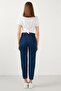 Women's Blue Mom Jeans Pants - 3
