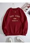 CODE ADR-SHEN EZwear Letter Graphic Thermal Lined Sweatshirt