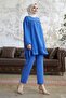 Lively Skirt Ruffle Double Set - Indigo - 4