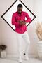 Slimfit Lycra Collar Buttoned Cotton Summer Long Sleeve Men's Shirt - 7