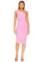 Women's Pink Ruched Midi Dress