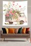 Flower Pattern Car Stain Resistant Fabric Wall Cover Wall Carpet Tapestry - 2