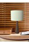 Wooden Conical Body Design Lampshade Fabric Headboard Cream - 3