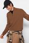 Camel Casual Regular Fit Couple/Çift Yarım Balıkçı Fermuarlı Yaka Kazak TMNAW22KZ1908 - 2