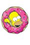 Homer Sim's Donut Patterned Car, Motorcycle, Helmet and Laptop Sticker - 12X12 cm
