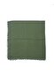Cotton Drop Pearl Beaded Scarf High Quality Army Green Writing 100x100cm - 3