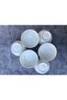 6-Person Jumpsuit Porcelain 14 cm Deep Soup Bowl Set - 3