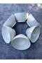 6-Person Jumpsuit Porcelain 14 cm Deep Soup Bowl Set - 5