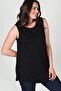 Plus Size Sleeveless Viscose Basic Blouse