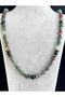 6 mm Bloodstone-Black Agate (Onix) & Hematite Natural Stone 70-80 cm Long Unisex Necklace - 2
