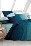 Eddy Blue Double 100% Cotton Fancy Poplin Duvet Cover Set - 3