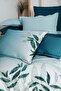 Eddy Blue Double 100% Cotton Fancy Poplin Duvet Cover Set - 5
