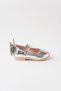 Papillon Girl's Strappy Patent Leather Shoes with Butterflies on the Back (silver) - 3