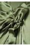 Tie Collar Satin Dress - 5