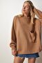 Women's Basic Knit Sweater with Biscuit Pocket Detail MX00125