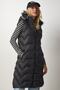 Women's Black Hooded Long Puffer Vest DD01246 - 3