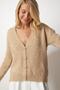 Women's Biscuit Stylish Buttoned Knitwear Cardigan MX00114 - 5