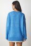 Women's Sky Blue Crew Neck Oversize Knitwear Sweater BV00085 - 5