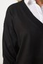 Women's Black V-Neck Oversize Knitwear Sweater BV00082 - 4