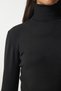 Women's Black Turtleneck Ribbed Knitwear Sweater bv00087 - 5