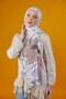 LOTUS PATTERNED SHAL - WHITE
