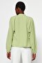 Green Judge Collar Checkered Bat Sleeve Oversize Wide Fit Woven Shirt Twoaw21Go0114 - 5