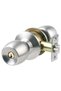 Knobed Hotel Type American Room Door Lock with Key - Satin