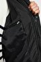 Black Oversize Fit Hooded Water and Wind-Resistant Lightweight Padded Coat Tmnaw24Mo00006 - 4