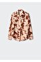 Patterned Satin Blouse - 3