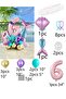Mermaid Balloon Bouquet Pink Number Balloon - 2