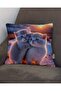 Snowy White Background Digital Printed Cushion - Pillow Case with Cat Photo