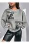 CODE ADR-SHEN EZwear Figure & Slogan Graphic Drop Shoulder Sweatshirt