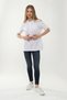 Women's Polo Neck T-Shirt with Mercedes Logo 100% Cotton White - 8