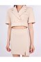 Women's Side Light Slit Mini Skirt Beige - 5