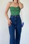 Albatros Dark Blue Lycra Super High Waist Loose Jeans Palazzo Trousers - Wide Leg - 2