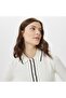 Women Flare Fit Short Sleeve Polo Collar White Dress - 4