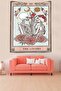 The Lovers Written Lover Skulls Stain Resistant Fabric Wall Cloth Wall Carpet Tapestry - 3