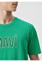 Logo Printed Vivid Green T-Shirt Regular Fit / Normal Cut 066842-71794 - 5