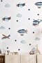 Planes Cloud and Stars Kids Room Wall Sticker - 2