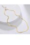 Stainless Steel Italian Crush Thin Chain Unisex Necklace Gold 1 Mm 40 5 Cm With Heart