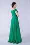 Boat Neck Double-Breasted Low Shoulder Woven Drapey Fabric Maxi-Length Special Occasion & Graduation & Evening Dress - 4