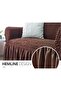 Wrapped Lycra Flexible Washable Three-Seater Sofa Cover (1 Piece) Sofa Cover - 4