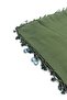 Cotton Drop Pearl Beaded Scarf High Quality Army Green Writing 100x100cm - 2